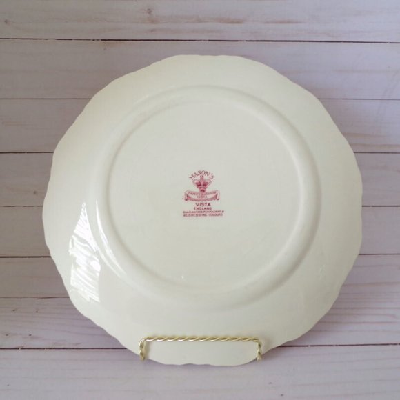 Masons Vista Pink Large Dinner Plate 10 5/8" 2913 - Picture 4 of 5